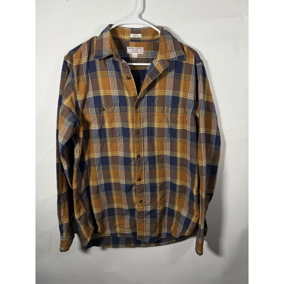 Wallace & Barnes Other - Wallace & Barnes Mens Classic Plaid Flannel Shirt Button Down Long Sleeve Size M